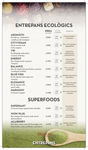 Entrepans i Superfood ECOLÒGICS